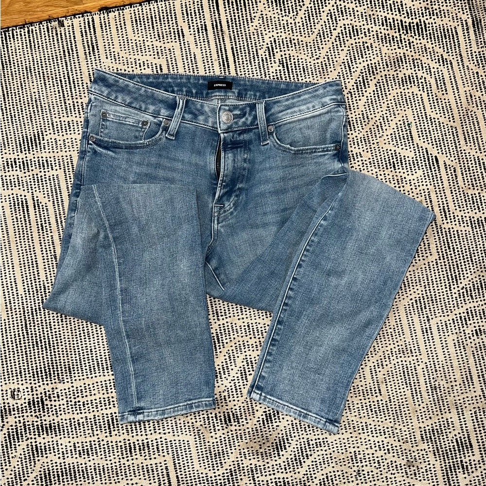 Men's Express Skinny 4-Way Hyper Stretch Blue Jeans